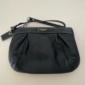 Coach Black Leather Wristlet